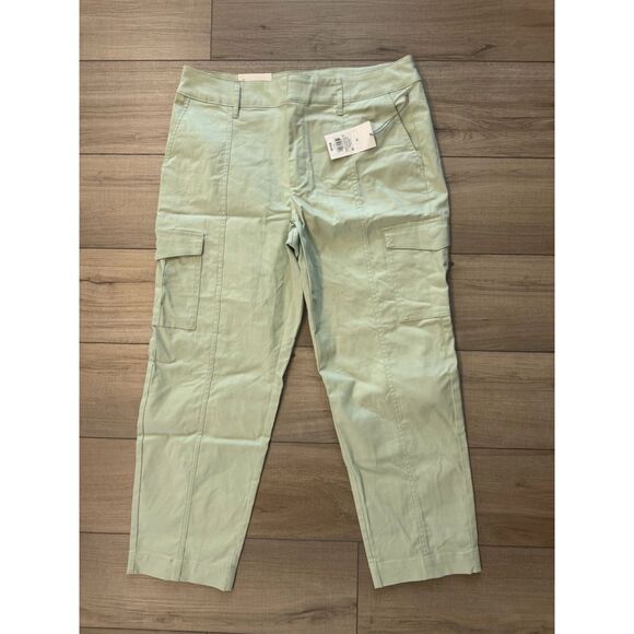A New Day Women's Tapered High Rise Ankle Chinos Cargo Pants Green 12 - Picture 1 of 2